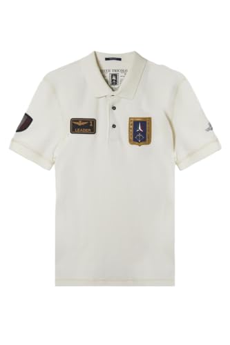 Polo Aeronautica Militare PO1772P en coton piqué anti-déformation
