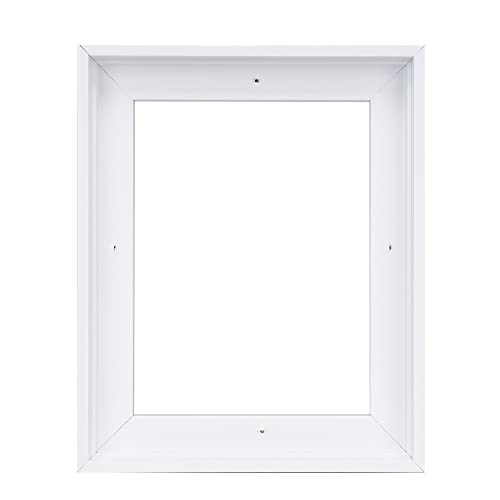 Image of 12x12 Canvas Floating Frame,0.9 inch Deep Canvas Frame,White | HUACANVAS Canvas Floater Frame for Prints,Floater Frame for Canvas Painting,Floating Frames for Wall Decor(12 inchx12 inch,White)