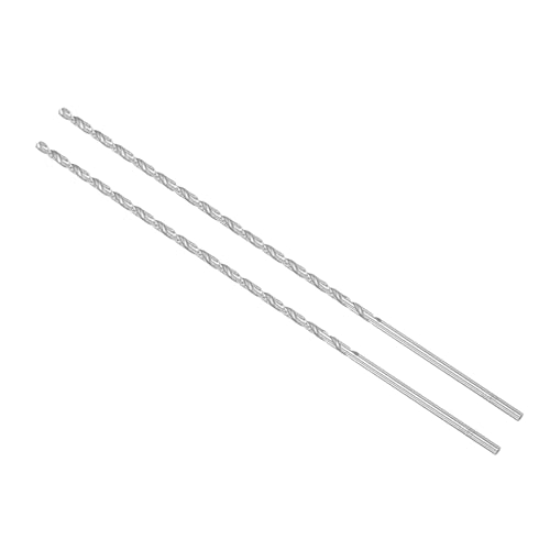 CoCud - CoCud Forets Hélicoïdaux Extra Longs en Acier Rapide, 3,5mm Diamètre 250mm Longueur, Foret Hélicoïdal Droit – (Applications : pour Métal, Bois, Plastique, Aluminium), 2 Pièces