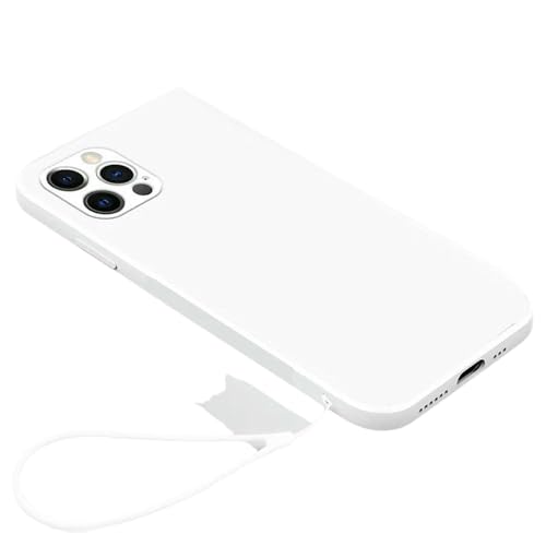 WAPRXONI Cover Cover per iPhone 13 14 15 16 PRO Custodia per Telefono in Vetro A Liquido Quadrato di Lusso Cover per iPhone 13 XS Max XR Se X Plus-Bianco-per 14promax