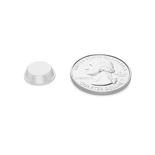 Small Clear 12.7Mm (0.5") Dia X 3.5Mm (0.138") H - Cylindrical Cabinet And Furniture Bumper - 100 Pack #TOP1