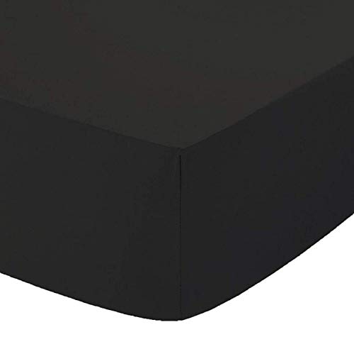British Home Bedding, Plain Polycotton Percale Fitted Bed Sheets