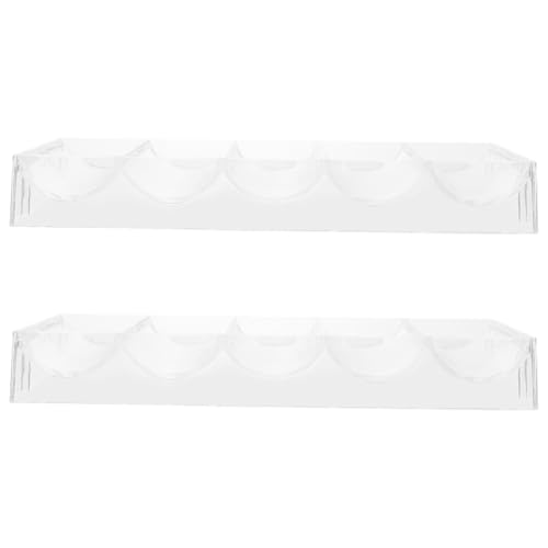 Yardwe 2pcs Transparent Poker Chip Organizer Tray Storage Holder with Multi Grid Design for Easy Classification and Access Wear Resistant Poker Chip Storage Accessories
