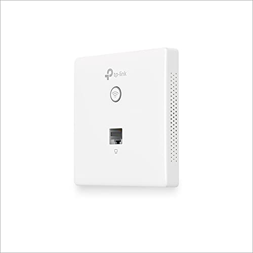 TP-Link EAP115-Wall Access Point Wireless N300 Mbps, 802.11b g n, 1 10 100 Mbps LAN, Supporto 802.3af PoE, Captive Portal, Gestione Software Centralizzata, Predisposizione al Montaggio a Muro