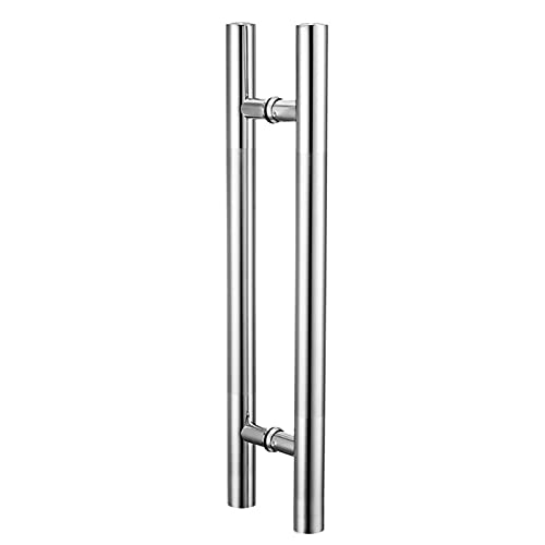 Poignée de porte push-pull en acier inoxydable au design architectural épuré