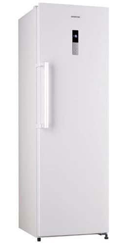 INFINITON CV-A185B, Congelador Vertical, Blanco, 275 litros, Alto 185 cm, Tecnologia Defrost, Cíclico, Regulación en Altura, Puerta Reversible, E, Blanco