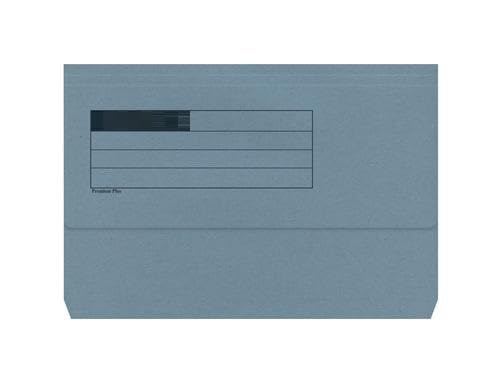 Foolscap Document Wallets 285gsm, Assorted Colours, Pack of 25 Folders (Blue) โ image 1