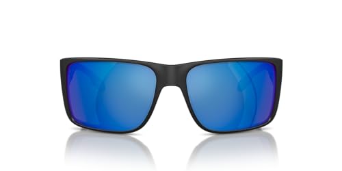 Native Man Sunglasses Matte Black Frame, Blue Reflex Polarized Lenses, 58MM3