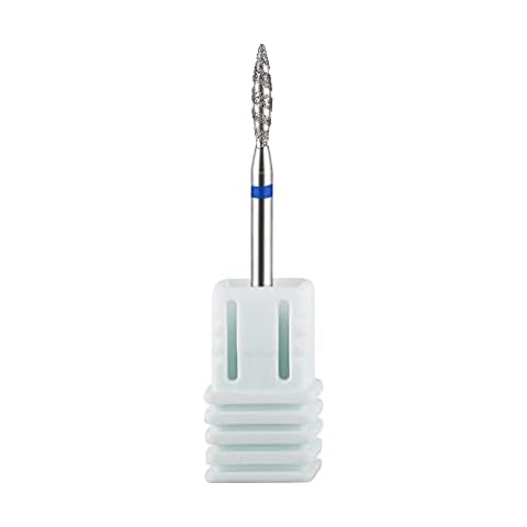 NMKL38 Tornado Flame Diamond Nail Drill Bit 3/32" Manicure Cutters Rotary Burr Drill Accessories Spiral Nail Mills Tool (A-M) Cover