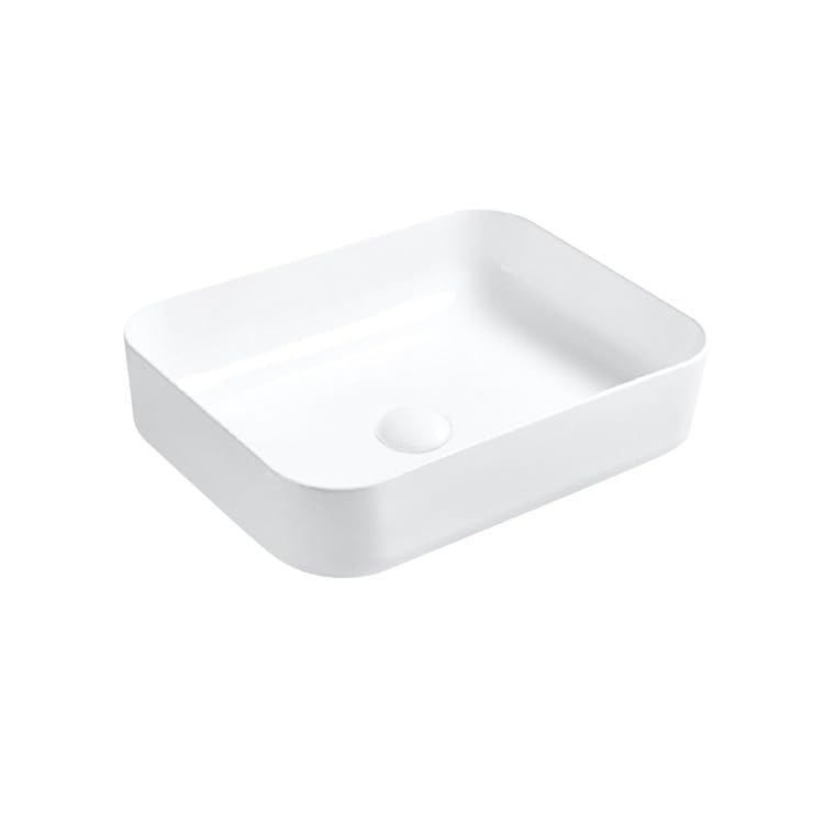 Lavabo artistique carré vasque de salle de bain en céramique au design minimaliste chic