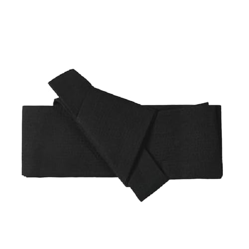 Perfeclan Cinturón Obi para Kimono para Hombre, Cómodo, Banda de Cintura, Poliéster, Portátil, Tradicional, Negro