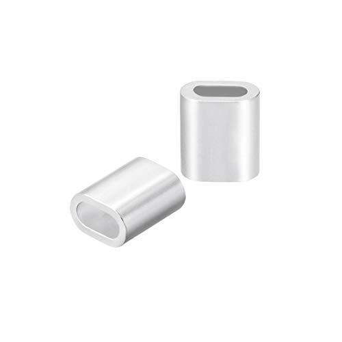 Manchons ovales en aluminium de 6 mm à sertir pour sécuriser vos câbles et boucles uxcell