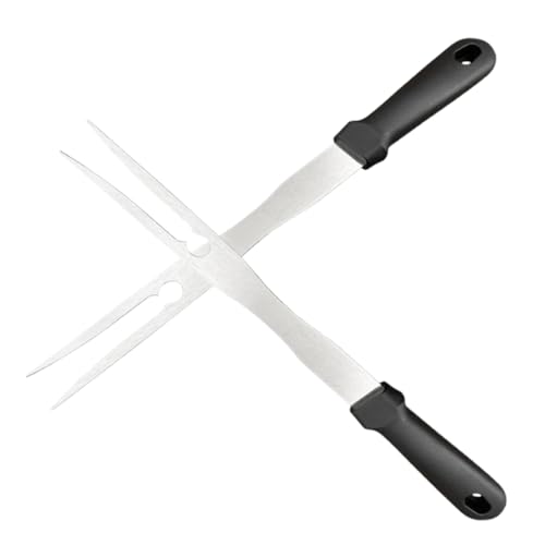 Levemolo 2pcs Stainless Steel Marshmallow Roasting Sticks with Ergonomic Plastic Handle for Camping Easy to Clean Skewers for Barbecue and Grill Use