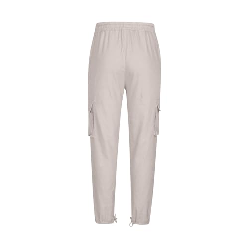 ABABC Cargo Pants for Men Drawstring Joggers Athletic Pants Casual Workout Hiking Tactical Pant with Multi Pockets4