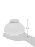 Westinghouse oświetlenie opal kopuła klosz z chromowaną taśmą, 16,4 cm - biały