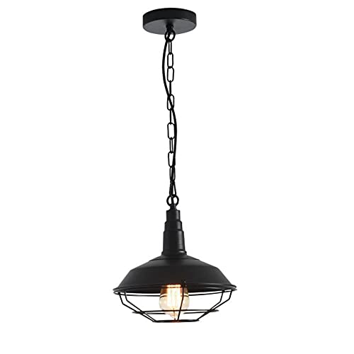 Suspension E27 vintage en métal noir pour éclairer chaleureusement votre salle à manger