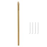 4 agujas de ventilación de peluca con 1 soporte de latón para hacer pelucas de encaje, extensiones de cabello, reparación, tupé, cuentas, cierre, kit de herramientas de instalación de plumas para
