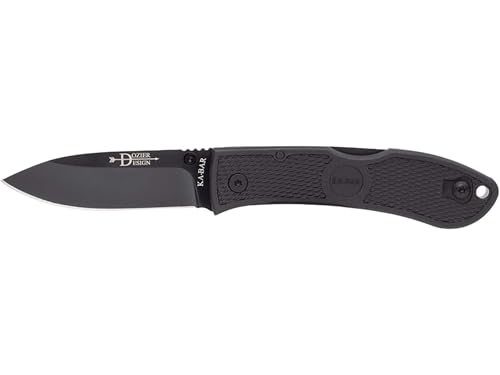 KA-BAR Dozier Hunter Pocket Knife 3" Drop Point CPM S35VN Black Blade Zytel Handle Black