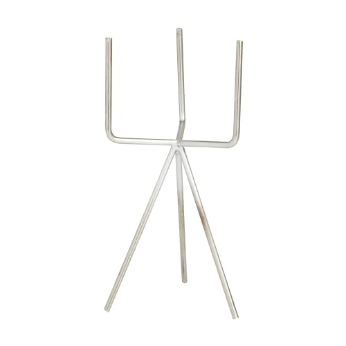 Pot de fleurs en métal Deco 79 CosmoLiving argenté de 10 cm avec support - 3