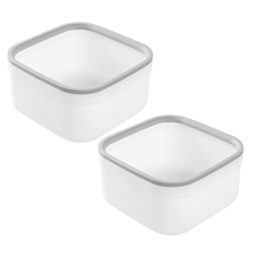 SUPVOX 2 Pcs Mini Bote de Basura de Escritorio sin Tapa, Cubo de Almacenamiento Multifuncional de Color Claro, Compacto y Ligero para Oficina, Hogar y Organización de Residuos