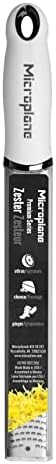 Microplane Premium Classic Citrus Zester Tool and Parmesan Cheese Grater - White