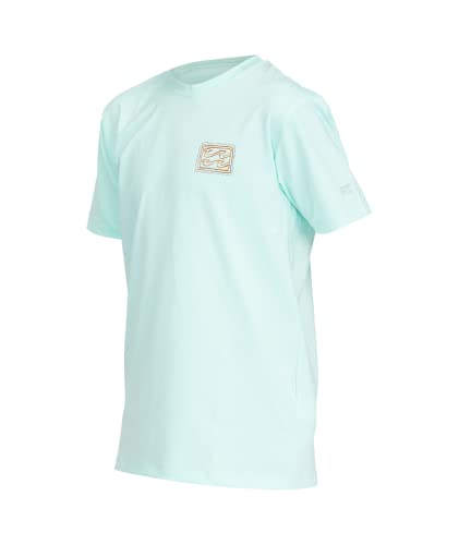 Billabong Kids (2-7) All Day Loose Fit Short Sleeve Rashguard - Crayon Wave (Mint, Large)