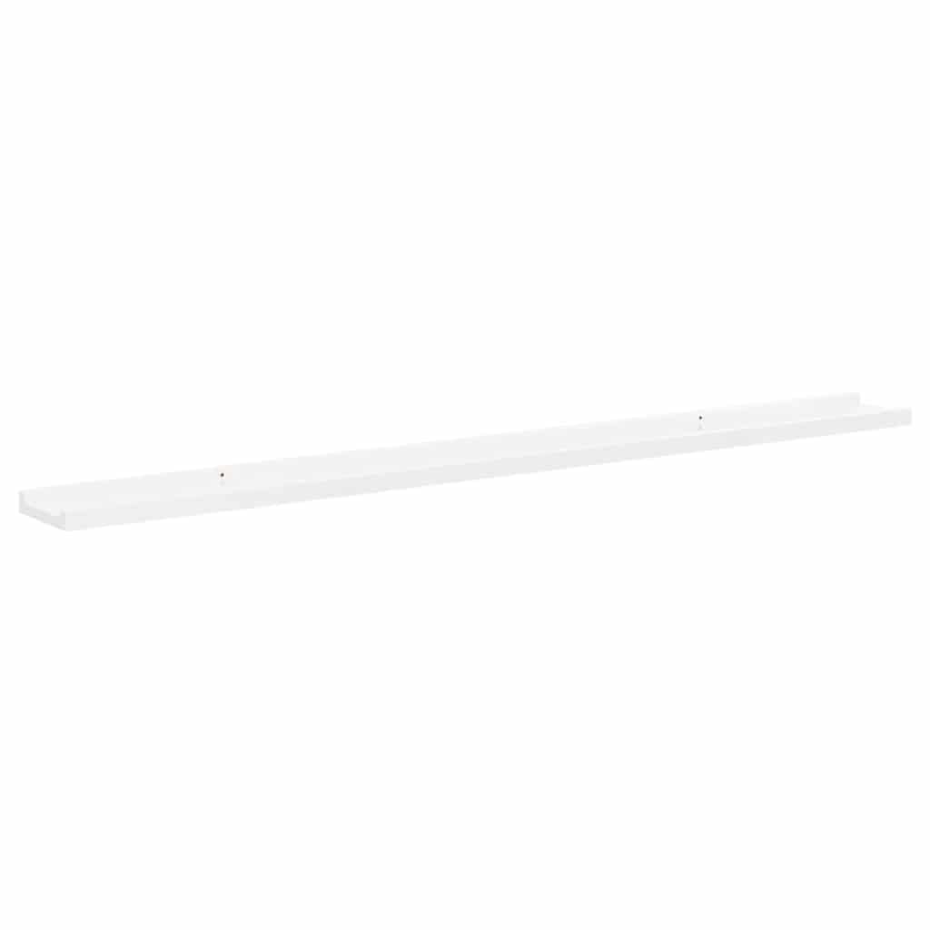 Générique Wandregal, 2 Stück, weiß, glänzend, 115 x 9 x 3 cm, dekoratives Regal aus robustem MDF, zum Aufbewahren von Pflanzen, Büchern und Ornamenten, leicht zu reinigen mit einem feuchten Tuch.