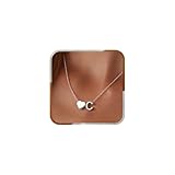 J.Fée Collar Mujer Colgantes Iniciales - Plata 925 Cadena Plata Mujer, 26 Letras A-Z Collar Personalizado De Corazón Ajustable, Regalo Mujeres Regalo Amigos Regalos Para Mamá, Plateado Letra C