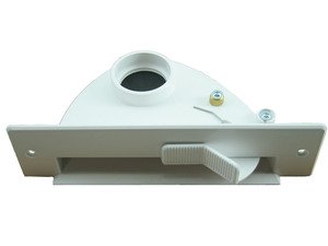 Microsafe VacPan Pelle à poussière avec mécanisme d'inclinaison VacPan pour aspirateur central, couleur : blanc