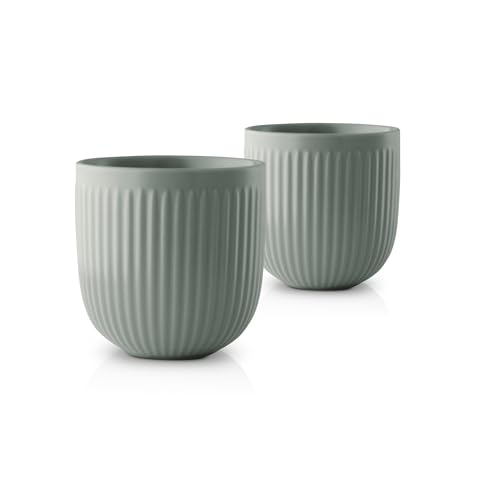 Eva Trio Legio Nova Taza de 34 cl sin asa 2 St. Sage | porcelana duradera para el día a día y para ocasiones festivas | Sage