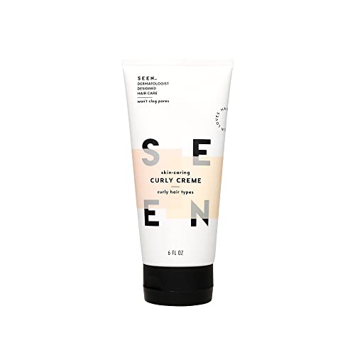 SEEN Crema rizada, no comedogénica y sin sulfatos, crema para el cabello que define rizos, reduce el encrespamiento, protector del calor, segura para pieles sensibles