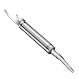 Milisten Metallener Garnelenöffner und Garnelenschäler aus Edelstahl 304 mit Gezahntem Schneideblatt und Rutschfestem Griff Garnelenleinenreiniger für Küche Restaurant und Fischlokal