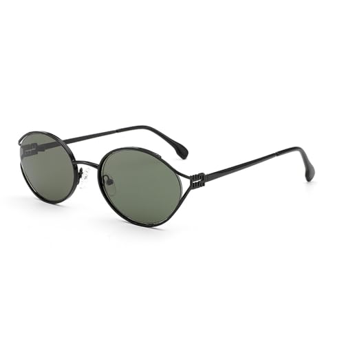 Lunettes de soleil UV400 petites lunettes rétro monture métal femme