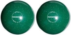 Bowlerstore Products EPCO Duckpin Bowling Balls- Speckled House Ball - Green (5 inch- 3lbs. 10 oz.) 2 Balls