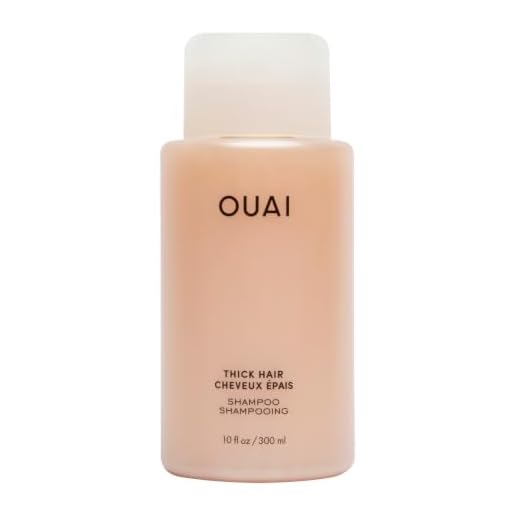OUAI Thick Shampoo. Fight Frizz and Nourish Dry, Thick Hair with Strengthening Keratin, Marshmallow Root, Shea Butter and Avocado Oil. Free from Parabens, Sulfates and Phthalates. 10 oz