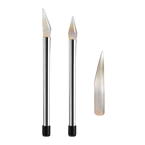 3Pcs Natural Agate Knife Burnisher Hand Jewelry Polishing Tool Stainless Steel Handle 7.3 Inch Gold and Silver Polishing Burnisher Tools Jewelry Hand