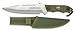 Albainox - 32104 - Cuchillo Modelo Horizon. Satin. Hoja: 18 - Mango ABS Verde. Funda de Nylon. Herramienta para Caza, Pesca, Camping, Outdoor, Supervivencia y Bushcraft