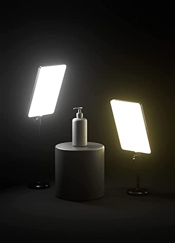 Image of GiftMax LED Video Soft Light Panel, for Studio Photography | Video Recording | Conference | YouTube,2700K-5700K CRI95+ | with Remote Control (Camera Light with 6ft Stand)