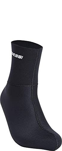 Cressi Black Neoprene Socks Resilient - Calzari per Immersione in Neoprene Ultra Stretch Nero da 5 mm, L (42/43/37 EU), Unisex Adulti