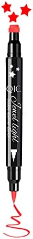 Go Ho Red Liquid Eyeliner Stamp,Star Stamp Eyeliner Makeup,Double-Side Seal Waterproof Eyeliner Pen,Long-lasting Smudge-proof Tattoo Tools,Eye Liner Makeup Tools,1 PC