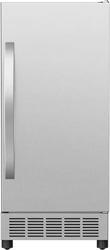 EdgeStar IB450SSP 50 lb. 15 Inch Wide Undercounter Clear Ice Maker with Drain Pump