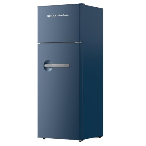 Frigidaire Retro Apartment Size Refrigerator with Top Freezer - 2 Door Fridge with 7.5 Cu Ft of Storage Capacity, Adjustable Spill-Proof Shelves, Door & Crisper Bins, Azure - Image 4