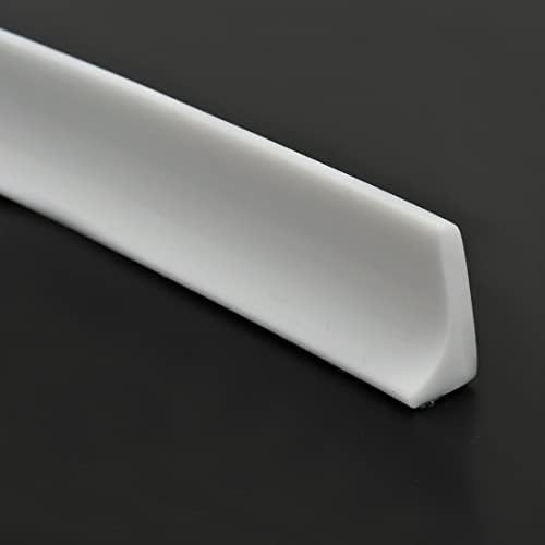 DODUOS 2M/78inch Silicone Wet Room Floor Barrier, L Shape Shower Threshold Water Barrier, 3cm High Shower Sealing Strip Bathroom Water Dam, Sink Bathtub Retaining Strip for Wet and Dry Separation