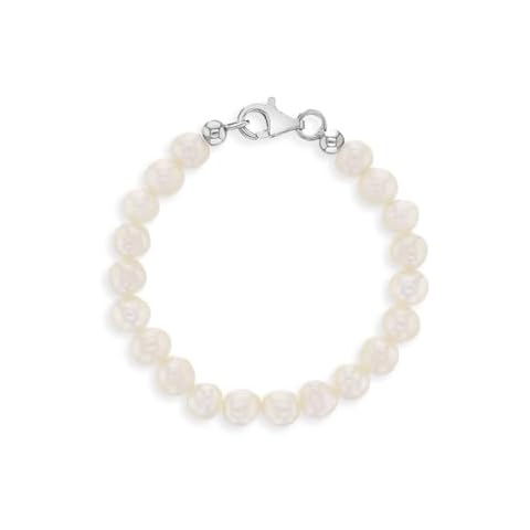 In Season Jewelry 925 Sterling Silver White Freshwater Pearl Bracelet Cover