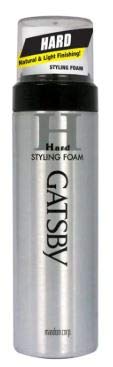 GATSBY Styling Foam Hard 185g -Micro Foam evenly Coats Hair to give a Soft, Smooth and Natural Look