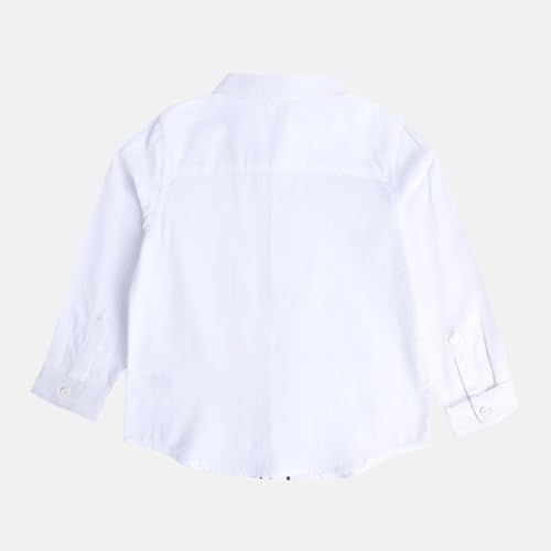 Image of miniklub Boys Collar Long Sleeve Knitted Cotton T-Shirt (Multi Color)