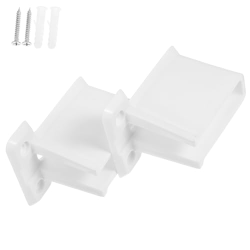 Gadpiparty 2Pcs Wire Closet Shelving Brackets Lightweight Portable Curtain Rod Holders for Wall Easy Installation Stable Support for Closet Cabinet Storage