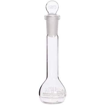 Cole-Parmer Elements Class A Volumetric Flask with Glass Stopper, 10 mL; 2/PK