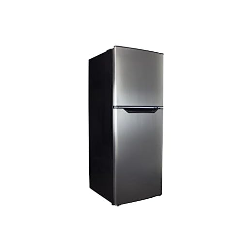Danby DFF070B1BSLDB-6 7.0 Cu.Ft. Mid-Size Refrigerator, Frost-Free Apartment Fridge with Top Freezer, E-Star Rated, 7, Black Stainless Look