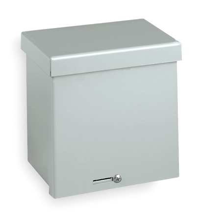 Wiegmann RSC121204 RSC-Series Wallmount Enclosure NEMA 1/3R Lift-Off Screw Cover with Knockouts, Carbon Steel, 12" x 12" x 4"